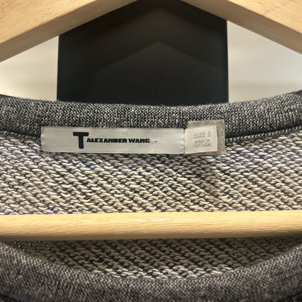 Alexander Wang Blue and Gray Knit sweat Top